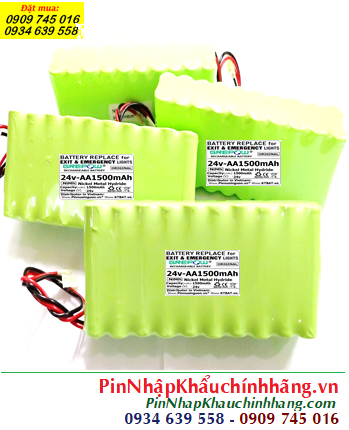 Pin đèn Exit thoát hiểm 24v-AA1500mAh, Pin đèn Sự cố khẩn cấp 24v-AA1500mAh, Pin 24v-AA1500mAh